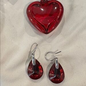 Baccarat Psydelic Earrings Red
